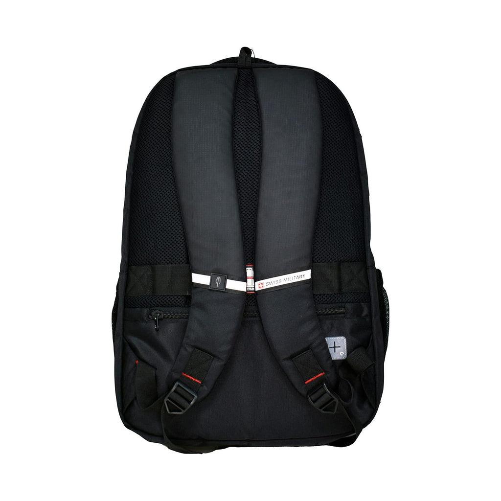Swiss Military 30L Unisex Laptop Travel Backpack for 15.6-Inch Laptops – with Luggage Strap, Detachable Key Ring, Anti-Theft Pocket, Expandable Bottle Pocket for Office and College Use