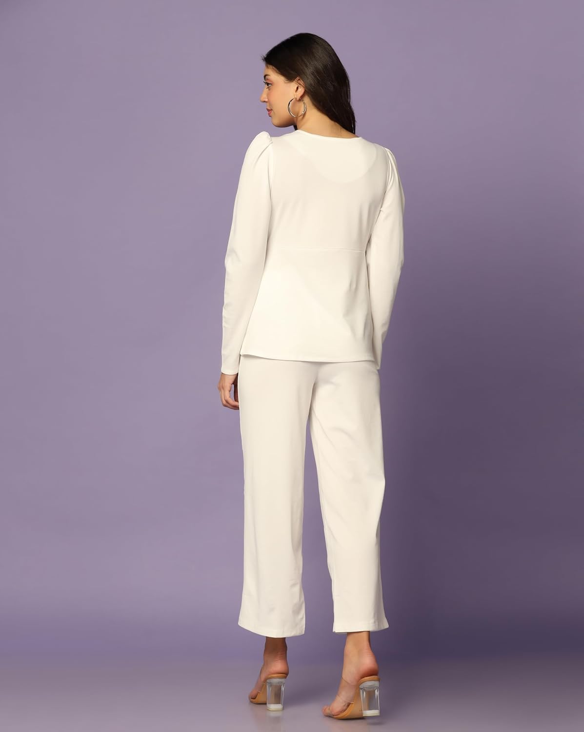 DHRUVI TRENDZ Rayon Co-Ord Set for Women | Co-Ord Set for Women Stylish | Festive Co-Ord Set for Women | Travel Co-Ord Set for Women | Full Sleeve Women's Co-Ord Set