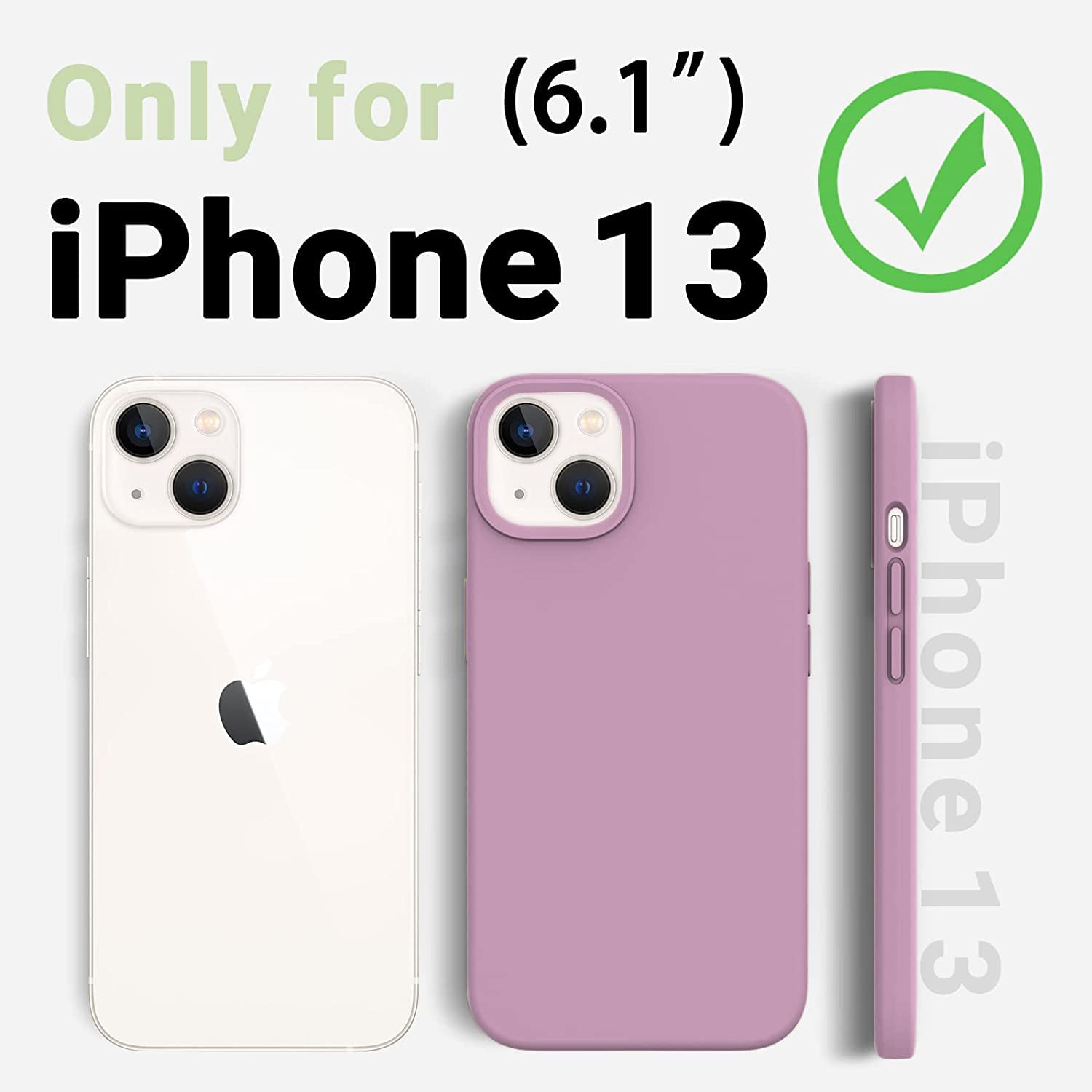 LOXXO® Compatible with iPhone 14 Case, Liquid Silicone Case, Full Body Protective Cover, Shockproof, Slim Phone Case, Anti-Scratch Soft Microfiber Lining, 6.1 inch - (Sierra Blue)