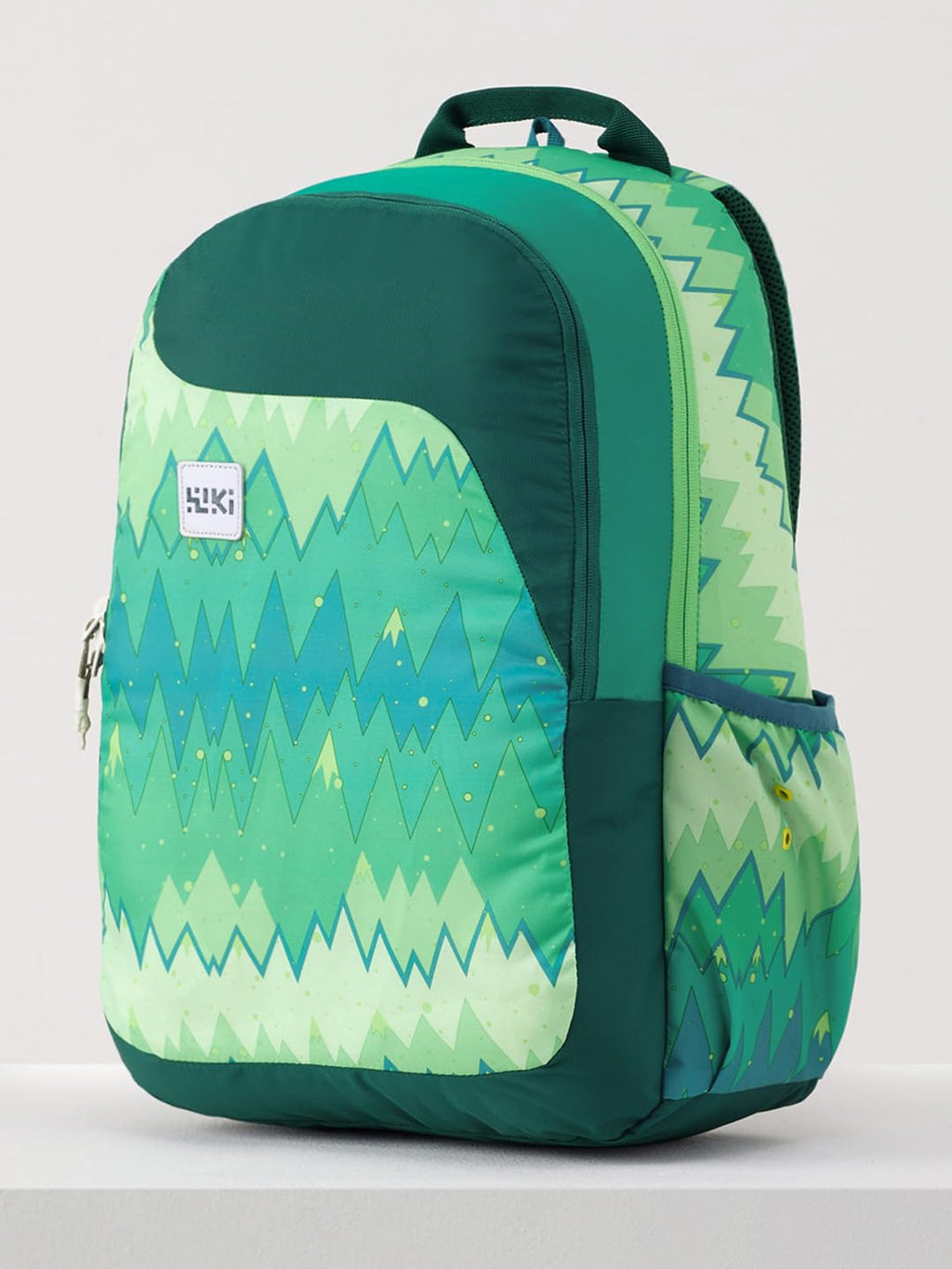 Wildcraft Wiki 1 30L Laptop Backpack for Men & Women | Fits 15.6 inch Laptop | Padded Shoulder Straps, Multi Compartments, Anti-Theft Zippers | School & College Bag | Ombre Pattern Green