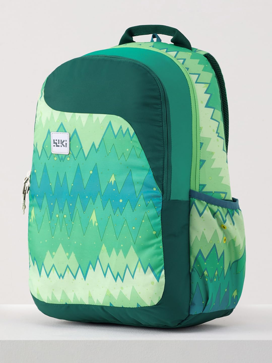 Wildcraft Wiki 1 30L Laptop Backpack for Men & Women | Fits 15.6 inch Laptop | Padded Shoulder Straps, Multi Compartments, Anti-Theft Zippers | School & College Bag | Ombre Pattern Green