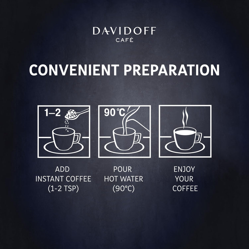 Davidoff Espresso 57 Intense Instant Coffee 11/12 Intensity - 100% Arabica, 3.53 oz 100g, Granule, Glass Bottle