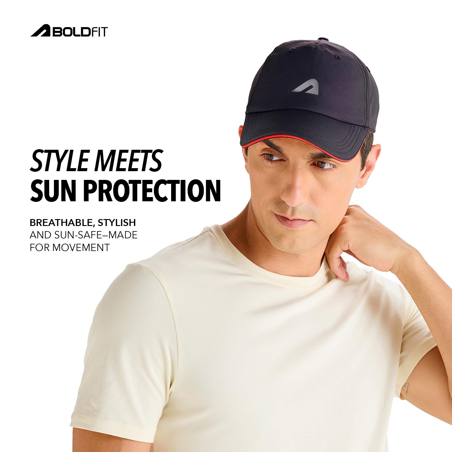 Boldfit Polyester Blend Head Caps For Men Unisex Mens Caps With Adjustable Strap In Summer For Men & Women For All Sports Cap - Blue