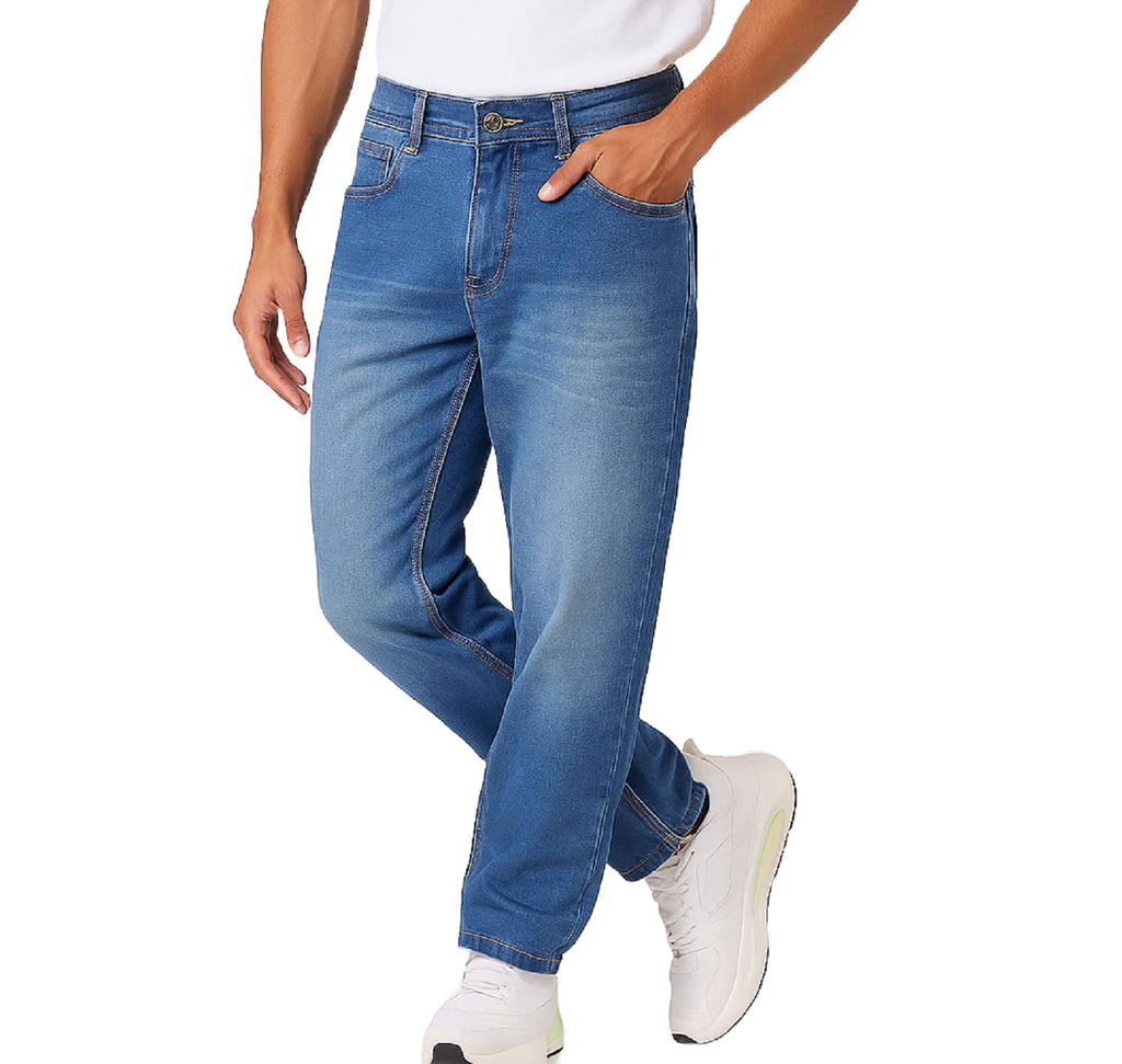 Spykar Men's Solid Regular Fit Jeans