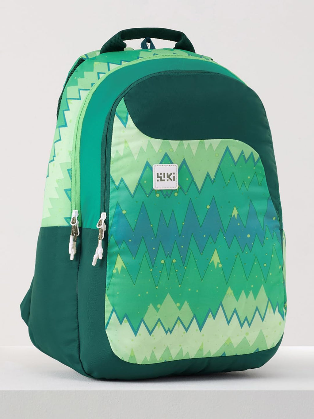 Wildcraft Wiki 1 30L Laptop Backpack for Men & Women | Fits 15.6 inch Laptop | Padded Shoulder Straps, Multi Compartments, Anti-Theft Zippers | School & College Bag | Ombre Pattern Green