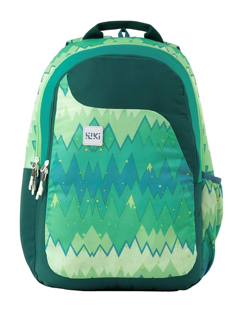 Wildcraft Wiki 1 30L Laptop Backpack for Men & Women | Fits 15.6 inch Laptop | Padded Shoulder Straps, Multi Compartments, Anti-Theft Zippers | School & College Bag | Ombre Pattern Green