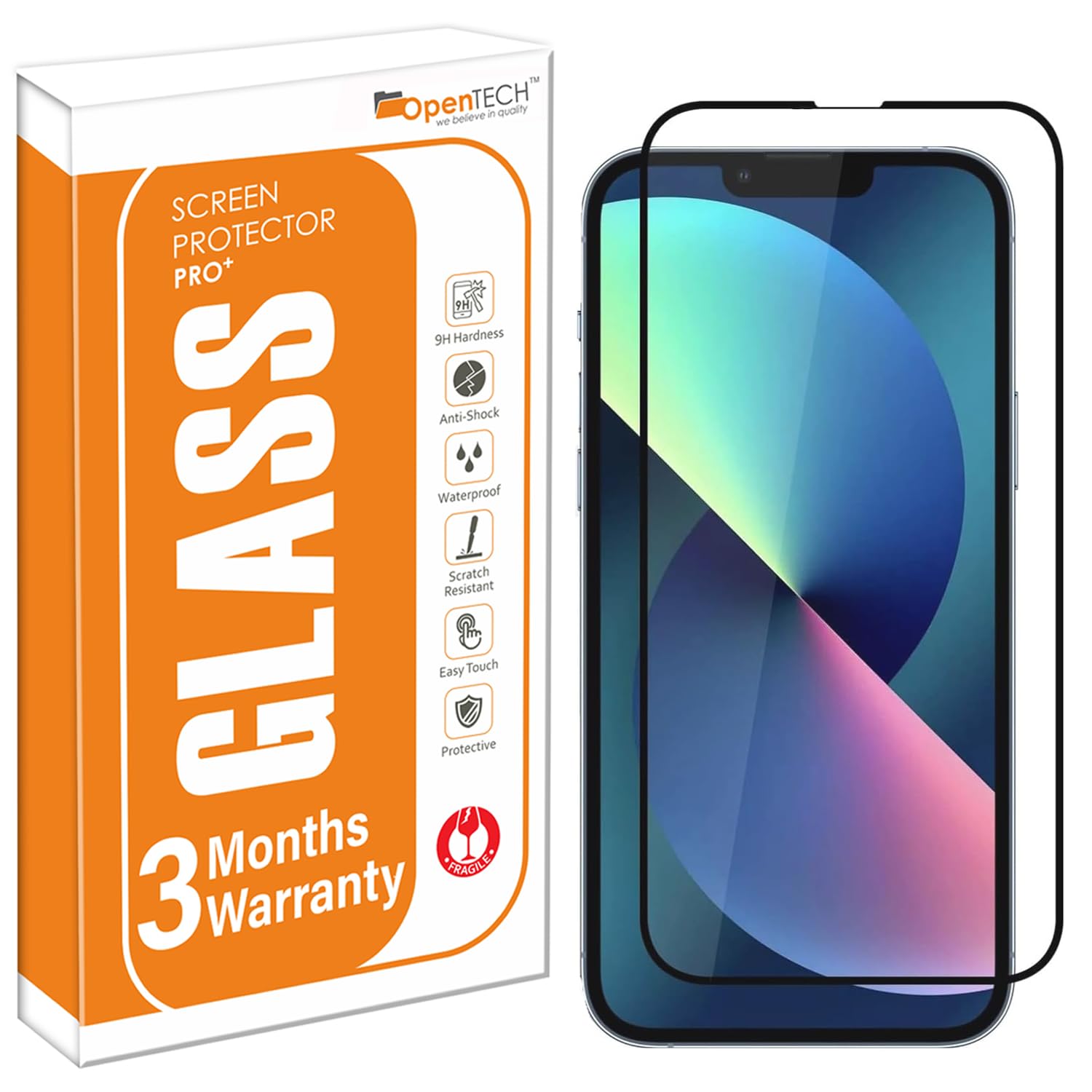 OpenTech® Military-Grade Tempered Glass Screen Protector Compatible for Samsung Galaxy M34 5G/ A24 4G / F34 with Edge to Edge Coverage and Easy Installation kit