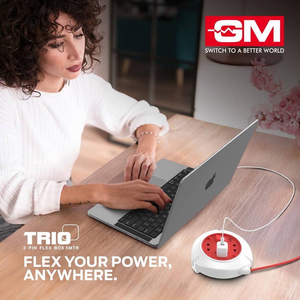 Anchor by Panasonic 4 way 6A Universal Socket with 3 Switch & 1 Master Switch | 4 Way Extension Board with 1.5 Mtr Extension Cord | Multi Plug Socket for Home Wall, Office (22568)