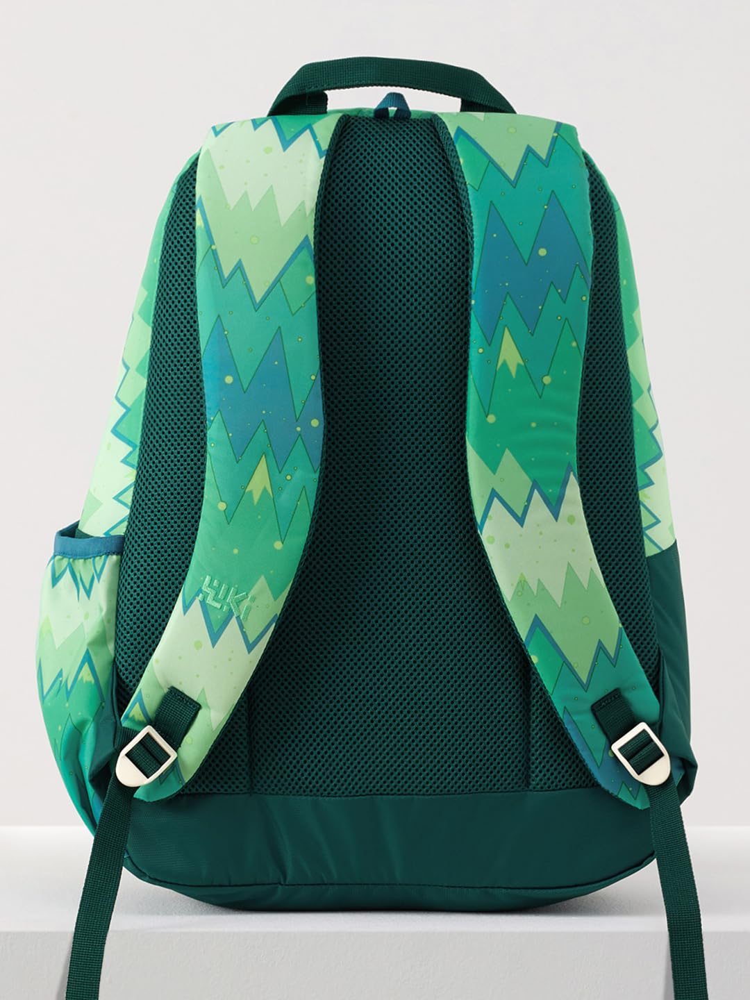 Wildcraft Wiki 1 30L Laptop Backpack for Men & Women | Fits 15.6 inch Laptop | Padded Shoulder Straps, Multi Compartments, Anti-Theft Zippers | School & College Bag | Ombre Pattern Green