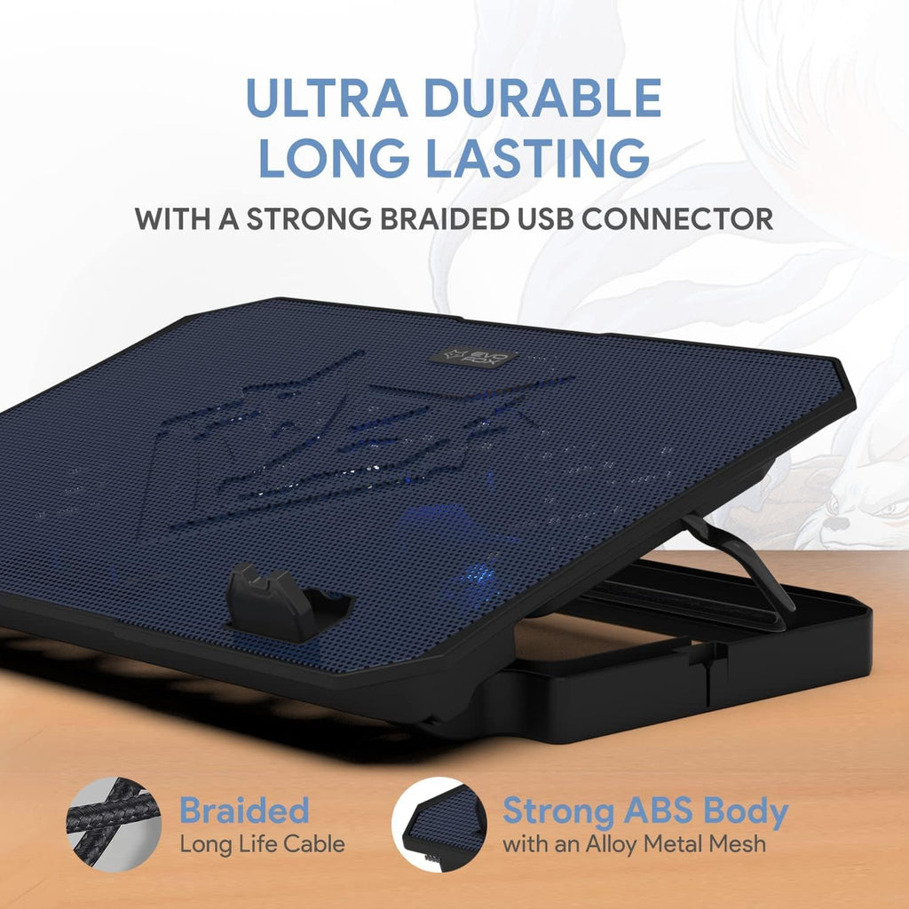 ZEBRONICS NC9200, Laptop Cooling Pad, 140mm RGB LED Fan, Upto 19 inch Laptop, Dual USB Port, Magnetic Foam Cushioning, Detachable Mobile Holder, Fan Speed Controller, High Speed, 10 RGB LED Modes