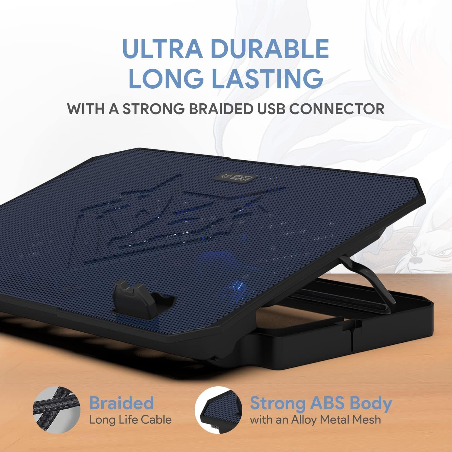 ZEBRONICS NC9200, Laptop Cooling Pad, 140mm RGB LED Fan, Upto 19 inch Laptop, Dual USB Port, Magnetic Foam Cushioning, Detachable Mobile Holder, Fan Speed Controller, High Speed, 10 RGB LED Modes