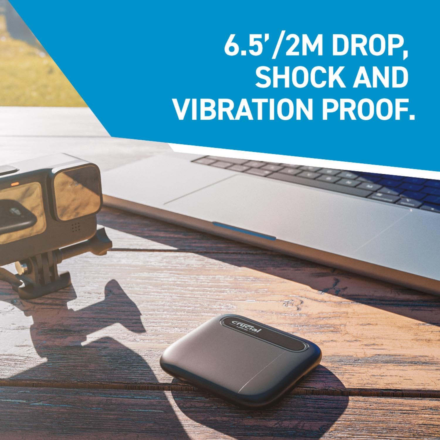 Crucial X6 1TB Portable SSD, Up to 8000MB/s, USB 3.2 USB-C, External Solid State Drive, Reliable Storage for PS5, Xbox, PC and Mac, for Casual Gamers, Black - CT1000X6SSD9