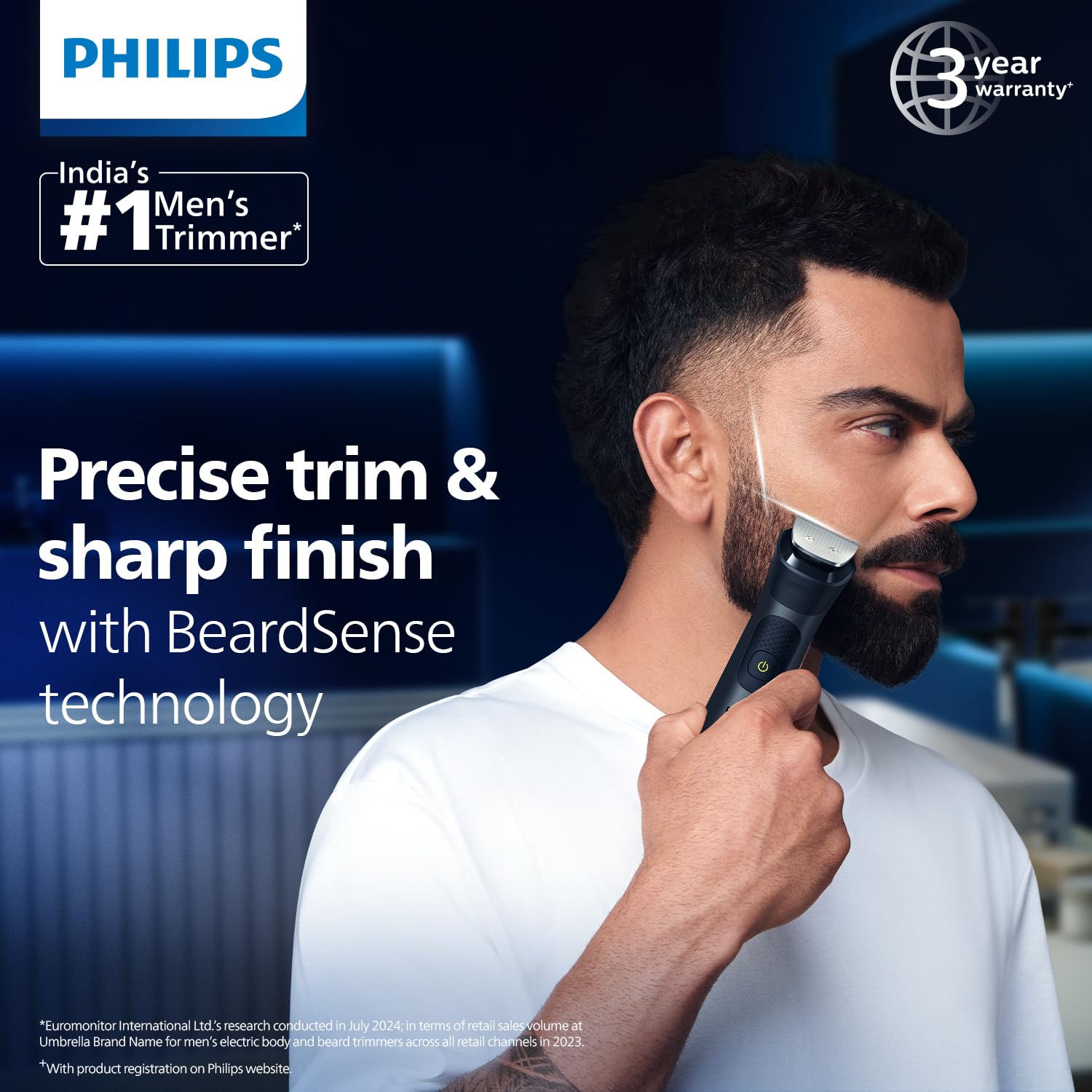 Morphy Richards Kingsman Pro 12-In-1 Grooming Kit For Men| Rechargeable All In One Men Trimmer|5 Face Nose Ear Hair Blades| Nose&Ear Trimmers| Private Part Shaving Body GroomersI2-Yr Warranty,Black