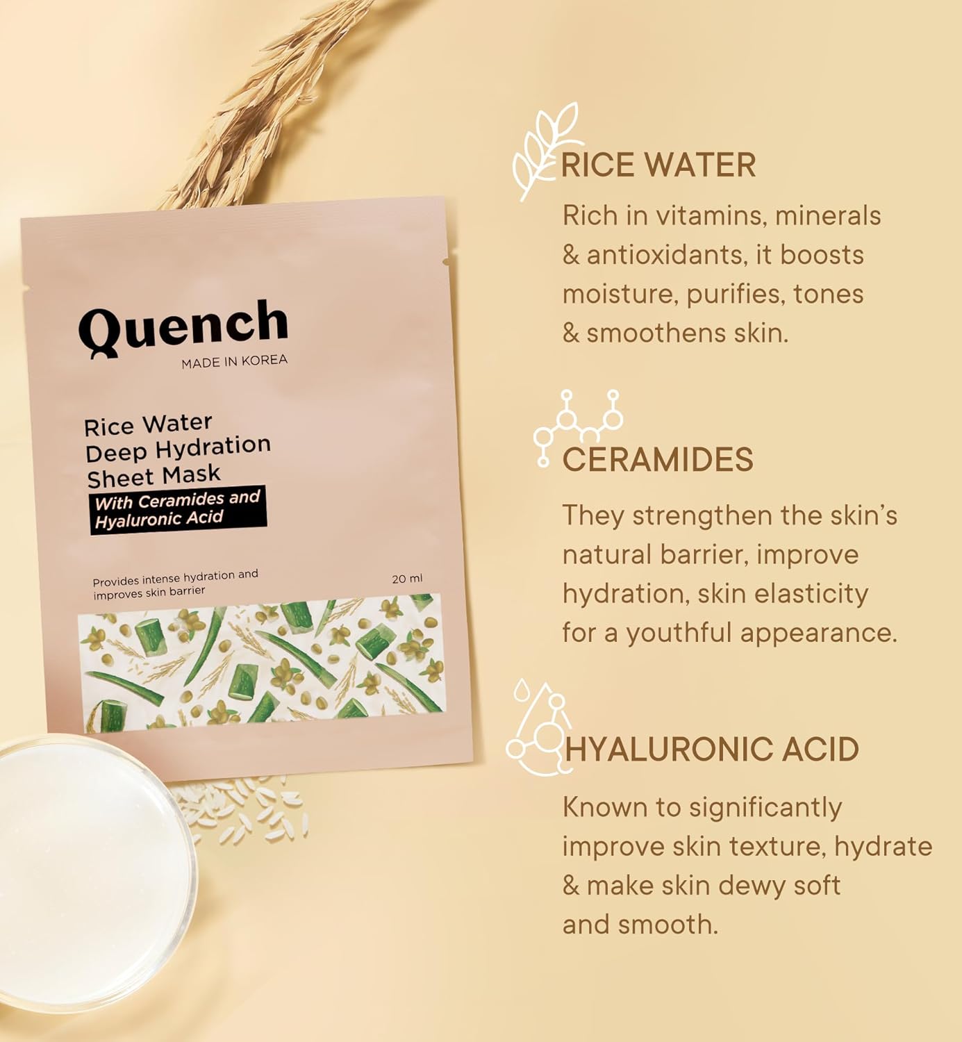 Collagen Face Mask Pack of 4 Overnight Deep Collagen Night Mask Korean Glass Skin Hydrogel Mask for Deep Hydration, Anti-Aging & Pore Minimizing | | Hyaluronic Acid, Niacinamide, Vitamin E (34g)(4 pack) (Bio Face Mask Sheet-pack of 4)