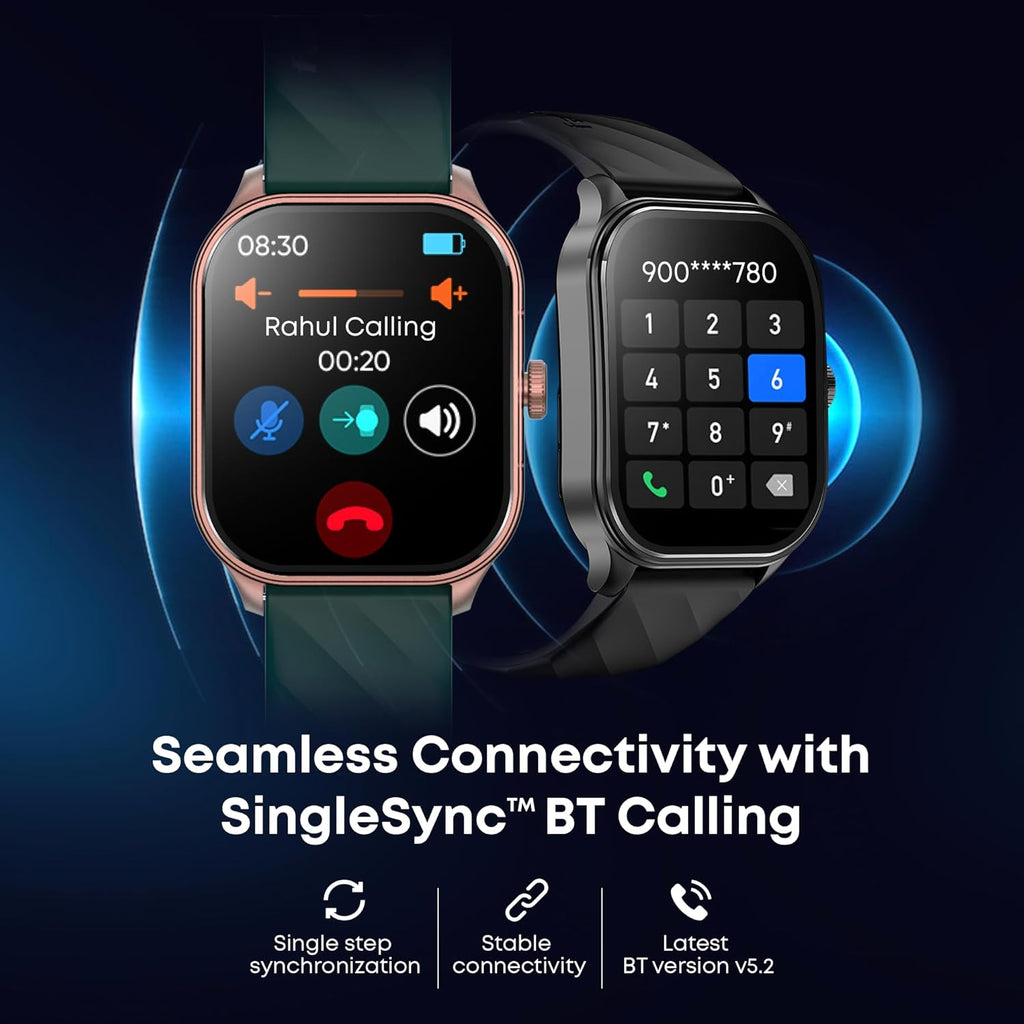 Fastrack Limitless FS2 Pro 1.96" AMOLED Smart Watch with BT Calling, AI Voice Assistant, 100+ Sports Modes, 5-Day Battery, Fast Charge, Health Tracking, – Smartwatch for Men & Women (Black)