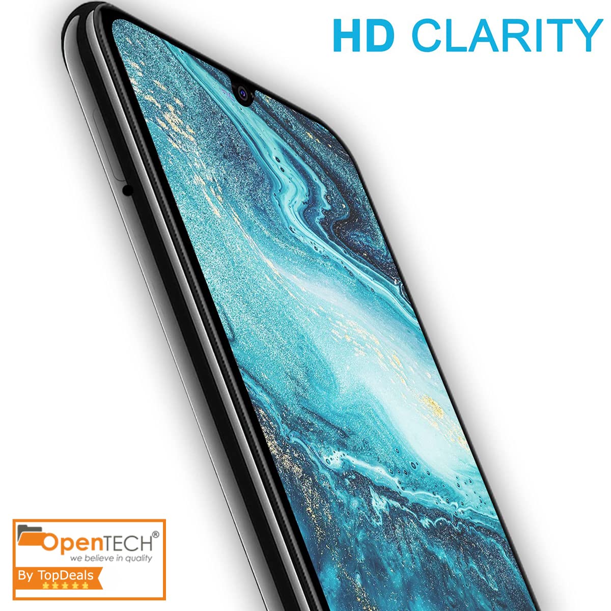 OpenTech® Military-Grade Tempered Glass Screen Protector Compatible for Samsung Galaxy M34 5G/ A24 4G / F34 with Edge to Edge Coverage and Easy Installation kit