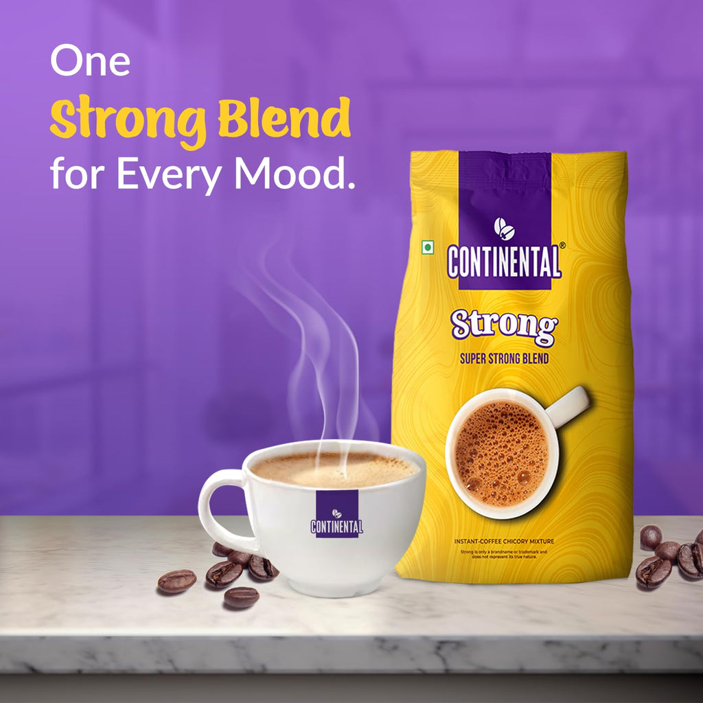 Continental Strong Instant Coffee Powder | 1 Kg Bag | Instant Coffee with Bold Flavor | Rich Aroma | Perfect for Espresso, Cappuccino, and Black Coffee Lovers | Makes Up To 1000 Cups