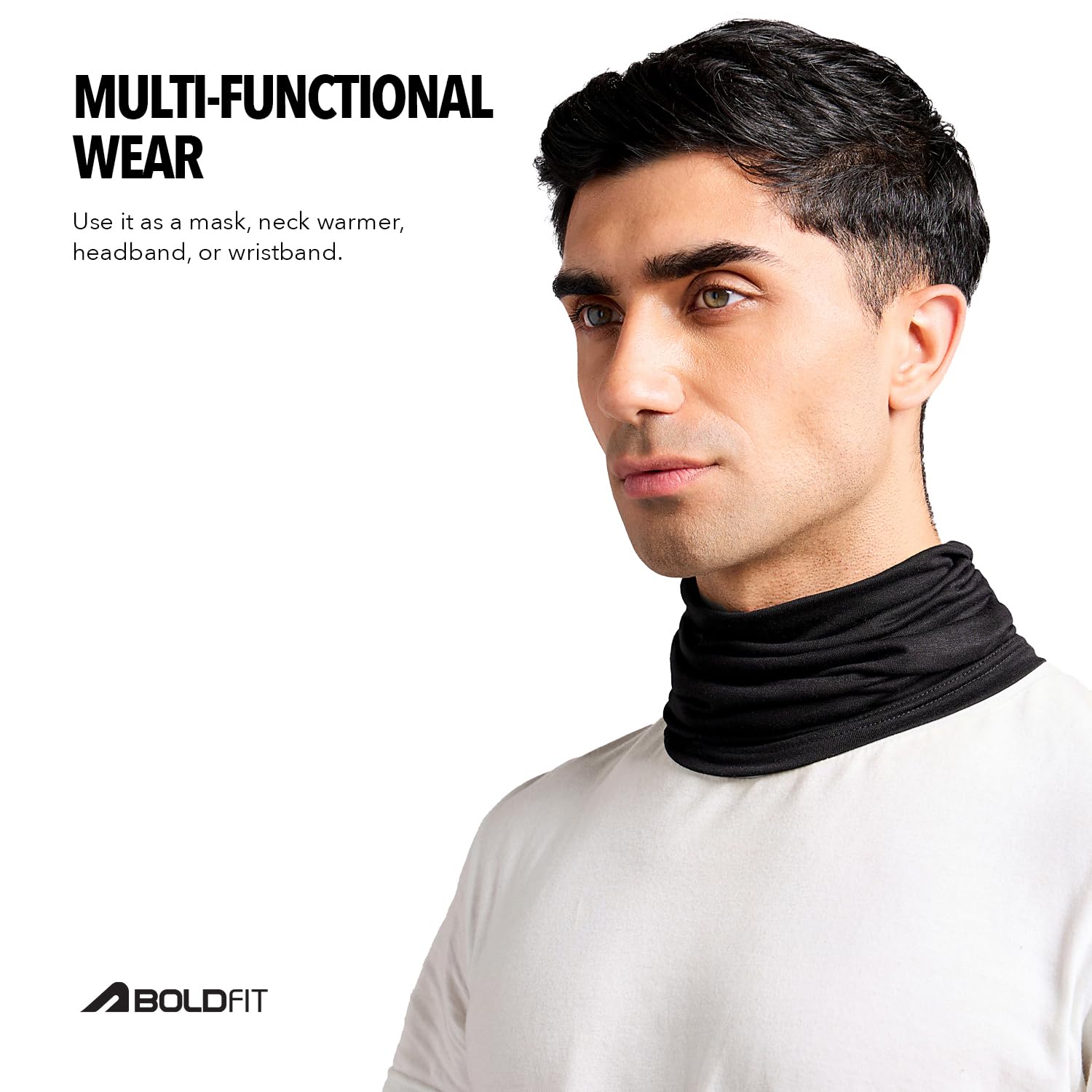 Boldfit Bamboo Bandana for Men & Women, UV Protection Face Cover, Eco-Friendly, Breathable & Stretchable Headwrap,Multi-Functional Headband, Soft Neck Scarf for Biking, Gym, Yoga & Outdoor Use