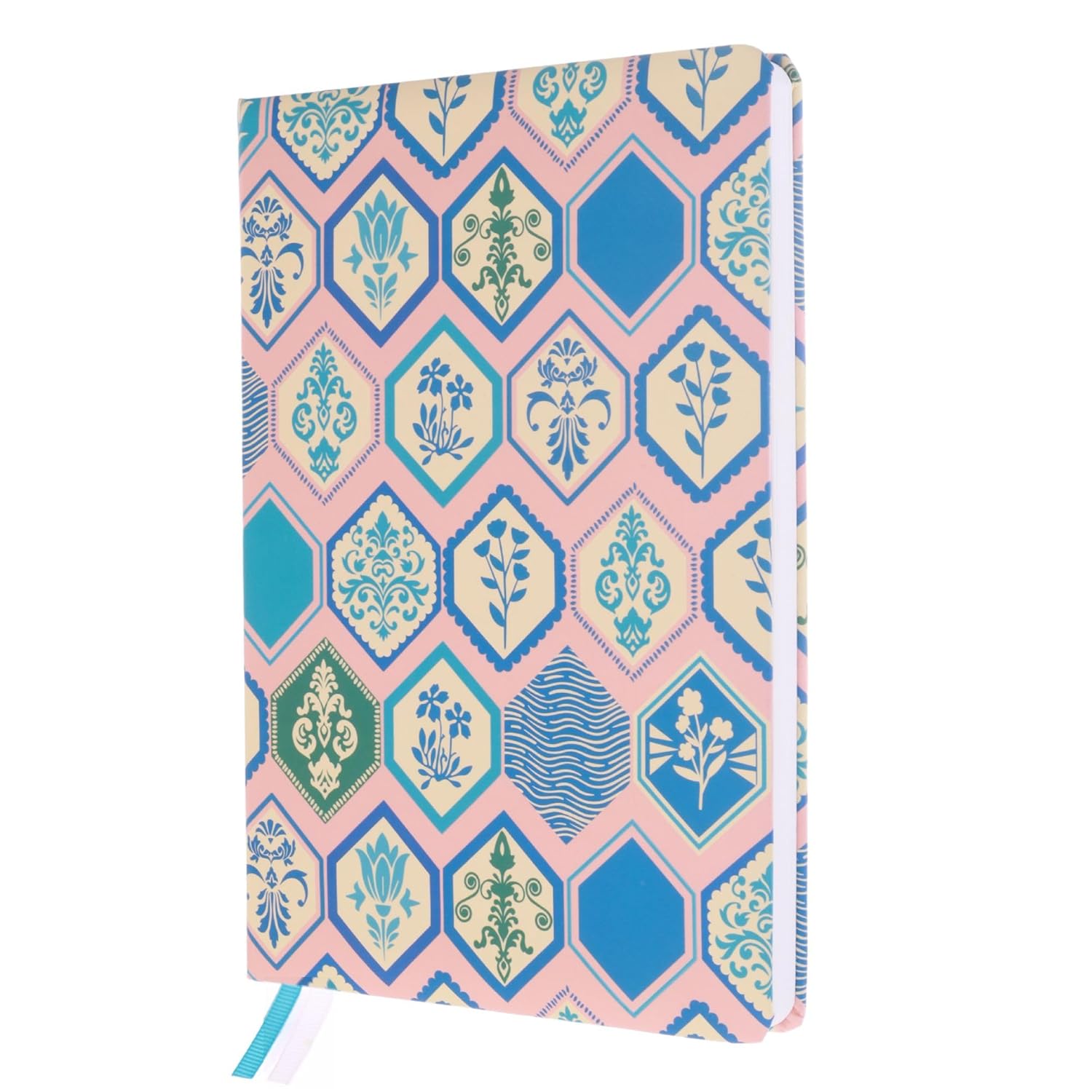 DOODLE Hard Bound Soft Foam Padded Hard Cover Paper Notebook | Compact A5 Size (8.25 x 5.7) | 160 Pages, 80 gsm | Flat Opening | Round Corners | Soft Foam Padding | 2 Bookmark Ribbons - Heritage Hues