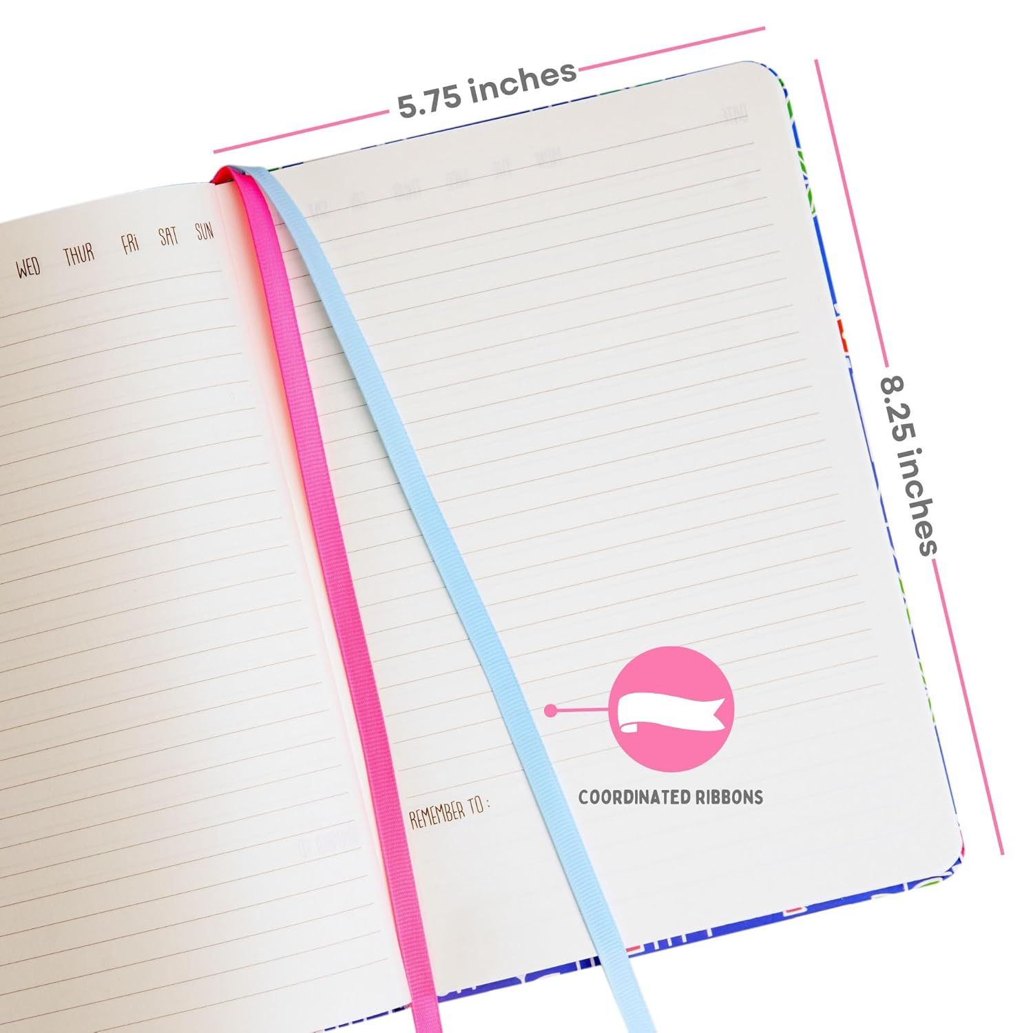 DOODLE Hard Bound Soft Foam Padded Hard Cover Paper Notebook | Compact A5 Size (8.25 x 5.7) | 160 Pages, 80 gsm | Flat Opening | Round Corners | Soft Foam Padding | 2 Bookmark Ribbons - Retro Bloom