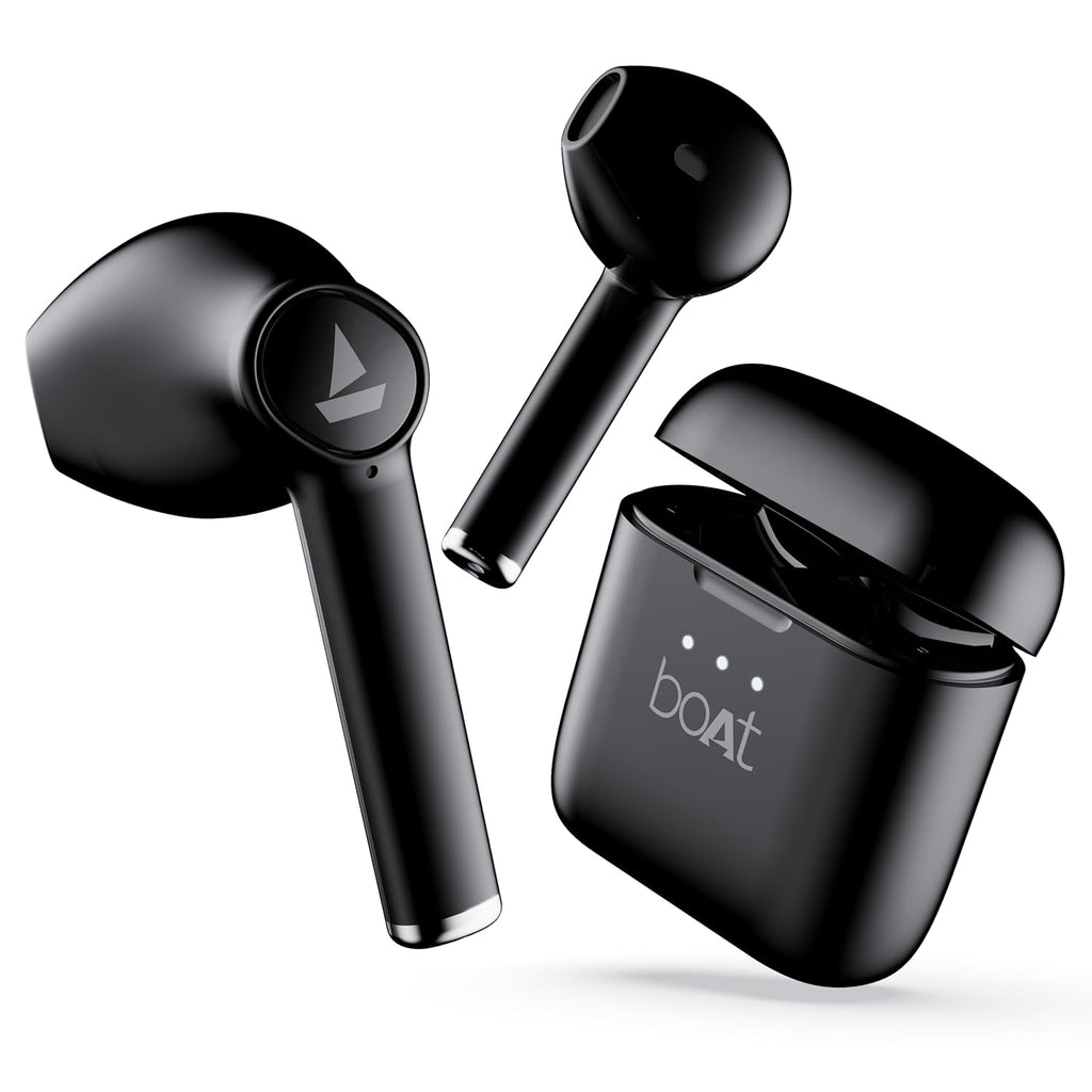 Boat Airdopes 131/8 with 60 Hrs Playback, ASAP Charge Truly Wireless Bluetooth in Ear Earbuds with Mic (Active Black)