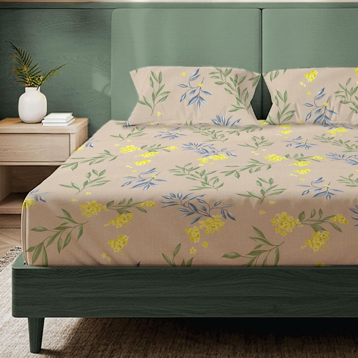 FRESH FROM LOOM Microfiber Queen Size Solid Plain Bedsheet Set - 240 TC, Anti Fade, Includes 2 Pillow Covers (Size- 90x95 inch | Wine| Solid)