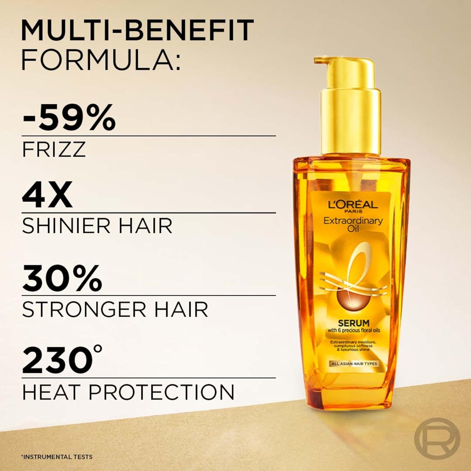 L’Oréal Paris Hyaluron Moisture Hair Serum with hyaluronic acid for bouncy,frizz-free hair, 40 ml