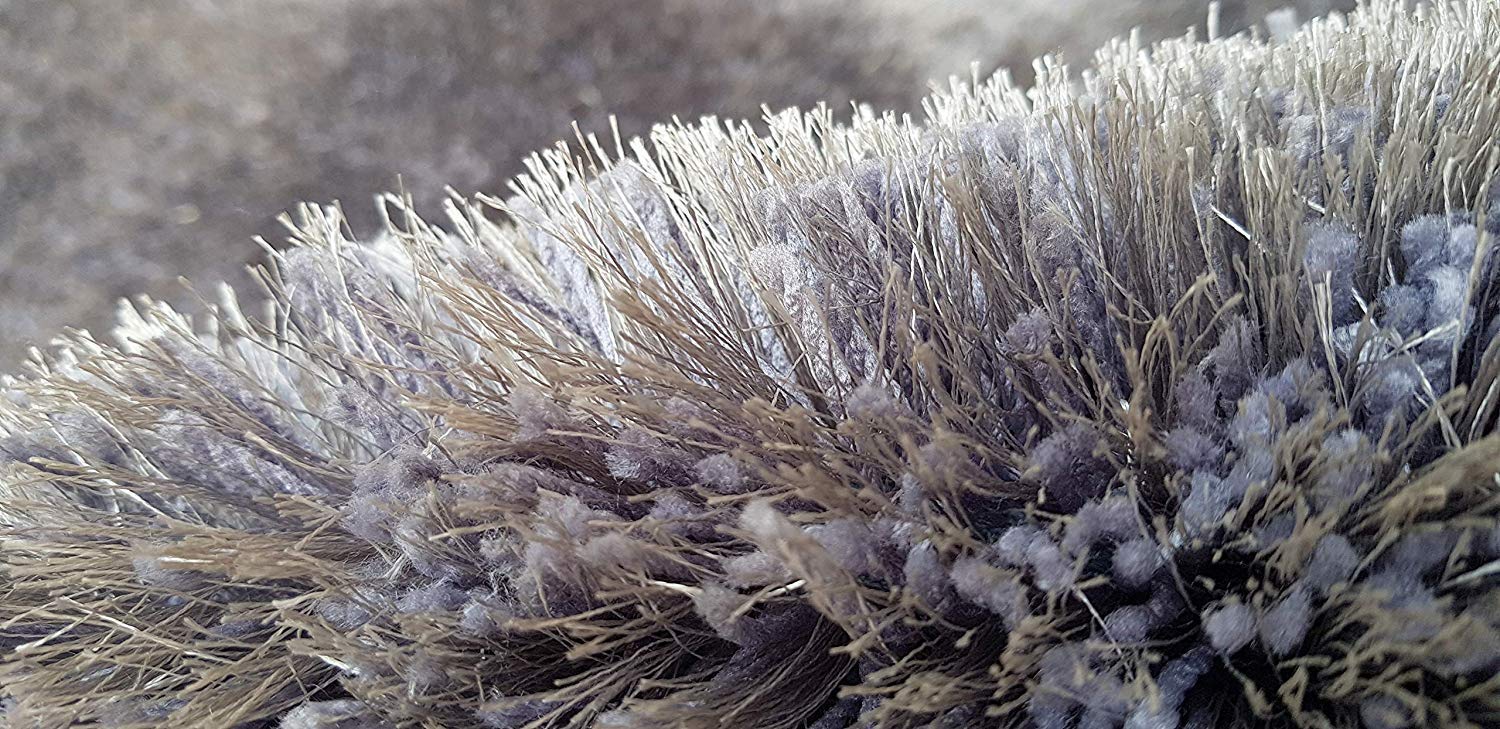 Shaggy Rectangular Modern Rug Soft Handwoven Plain California Premium Shag Collection With 4X6 Feet(120 X 180 Cm)Plain Color 5 Cm Pile Height For Living Room|Home And Bedroom,Grey