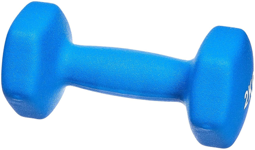 amazon basics Neoprene Dumbbells | 2 x 2Kg | Blue