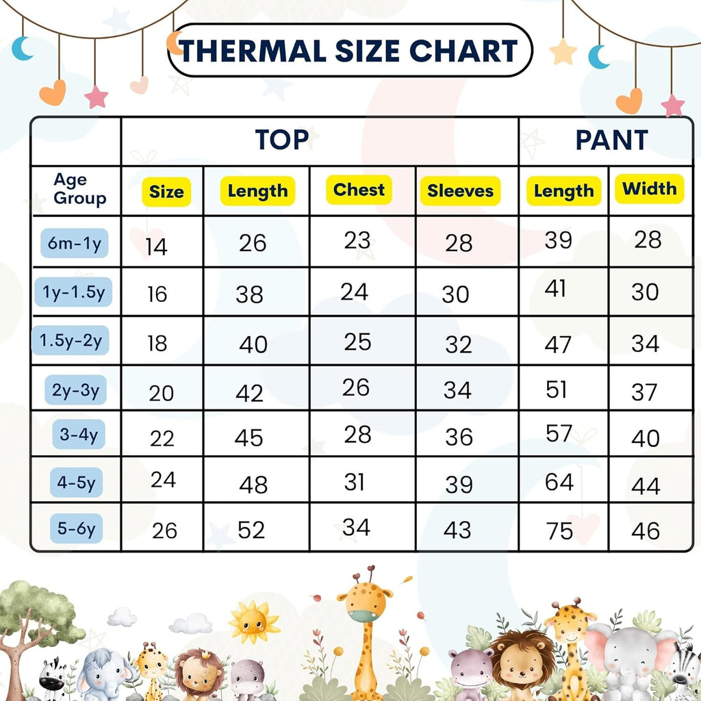THE LITTLE LOOKERS Kids Winter Thermal Wear | Unisex Fleece Innerwear Set for Baby Girl & Baby Boy | Warm Woolen T-Shirt & Bottom Set