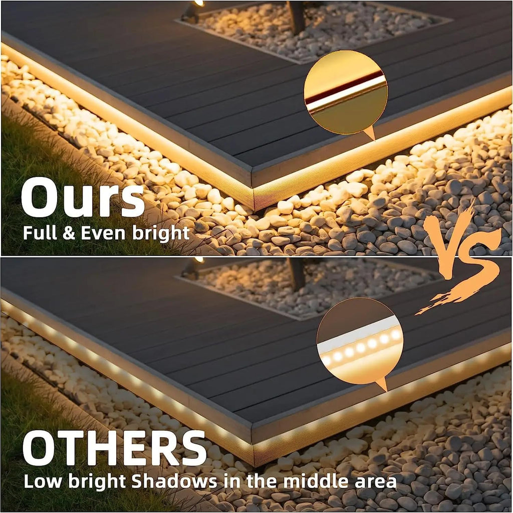 AirSky Warm White Neon Strip Lights, 4 Meters Long, DC 12V LED Light Strip, Waterproof IP65, Flexible Silicone Neon Rope Light Suitable for Indoor and Outdoor use in bedrooms and Kitchens