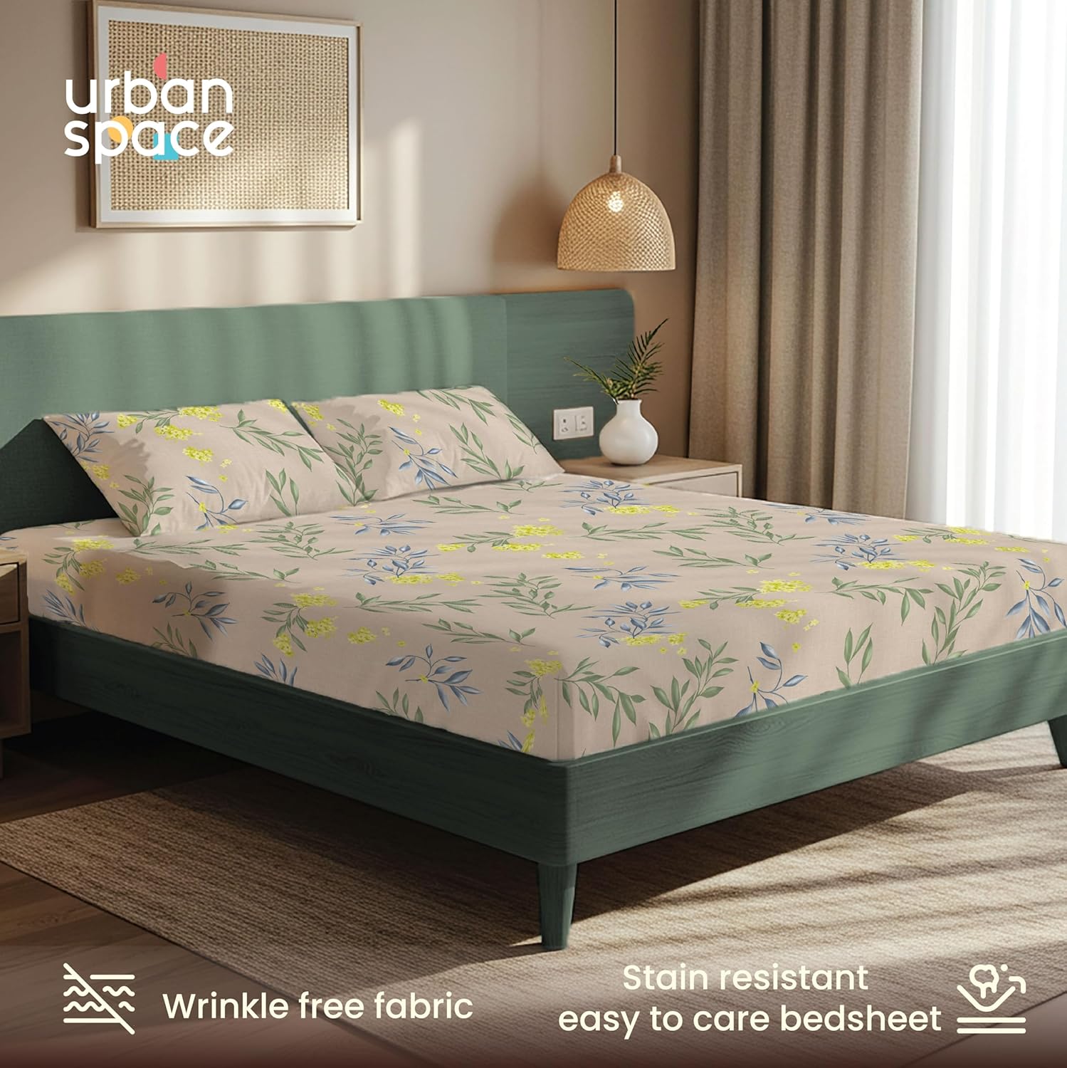 FRESH FROM LOOM Microfiber Queen Size Solid Plain Bedsheet Set - 240 TC, Anti Fade, Includes 2 Pillow Covers (Size- 90x95 inch | Wine| Solid)