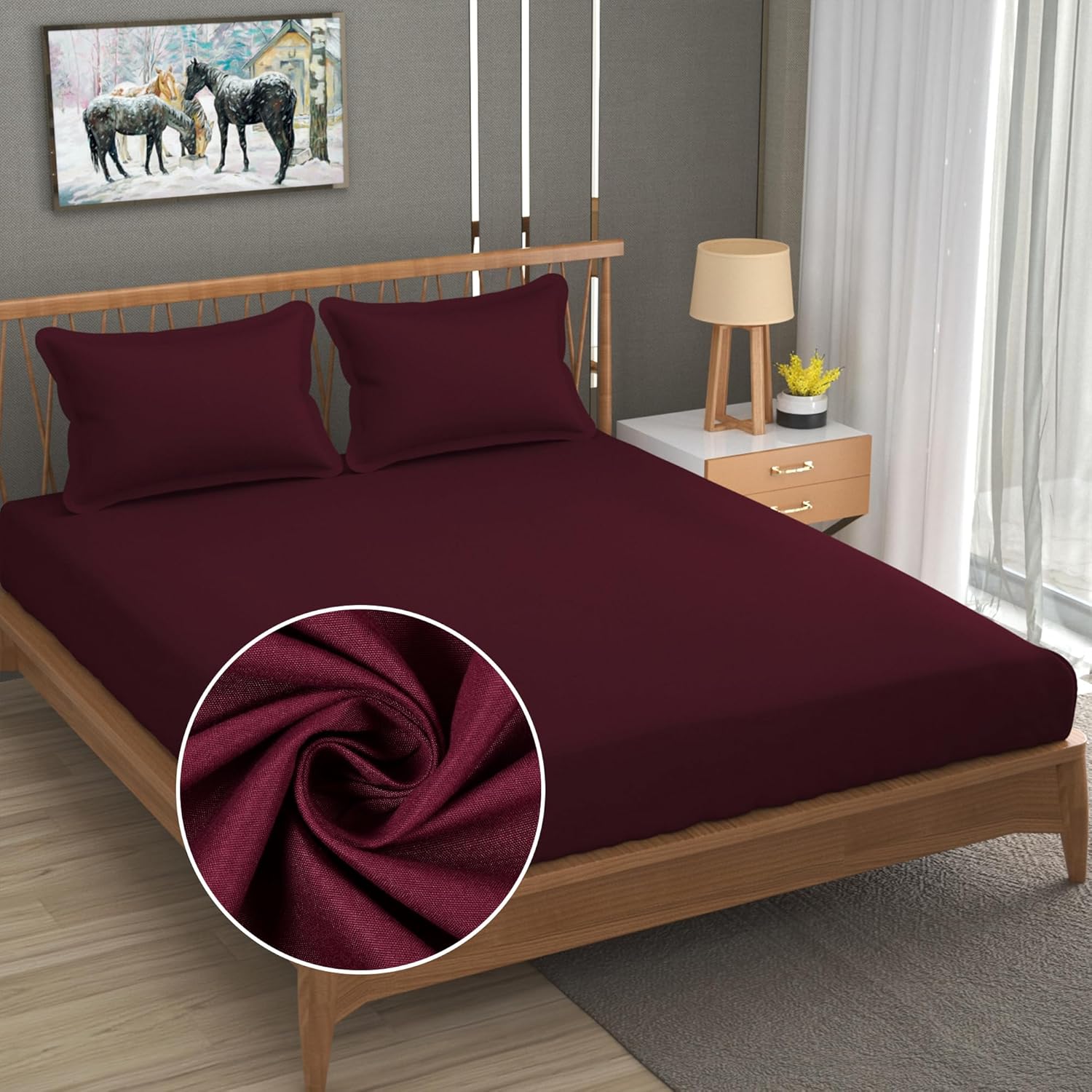 Galaxy Home Decor Premium Foil Leaf Print Velvet Fabric Curtains for Window 5 Feet, Pack of 1, Grey