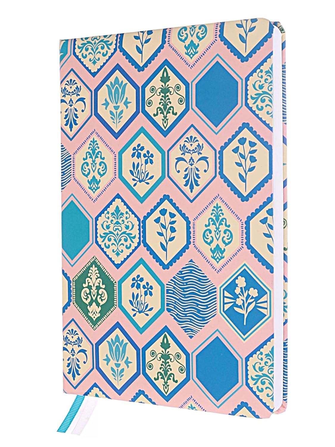 DOODLE Hard Bound Soft Foam Padded Hard Cover Paper Notebook | Compact A5 Size (8.25 x 5.7) | 160 Pages, 80 gsm | Flat Opening | Round Corners | Soft Foam Padding | 2 Bookmark Ribbons - Heritage Hues