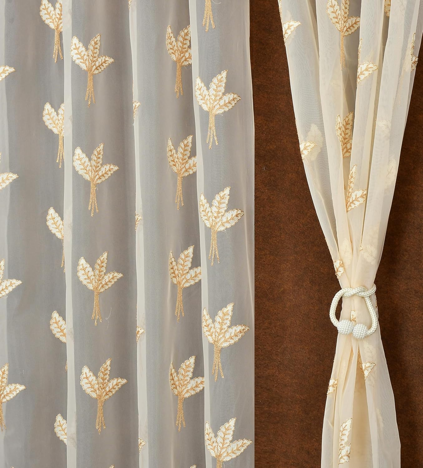 BSB HOME® 220 TC Premium Glace Cotton Solid Striped Pillow Covers | Super Soft and Breathable Envelope Closure| Set of 2 Pieces Pillow Covers King Size (Beige, 20 x 30 Inches)