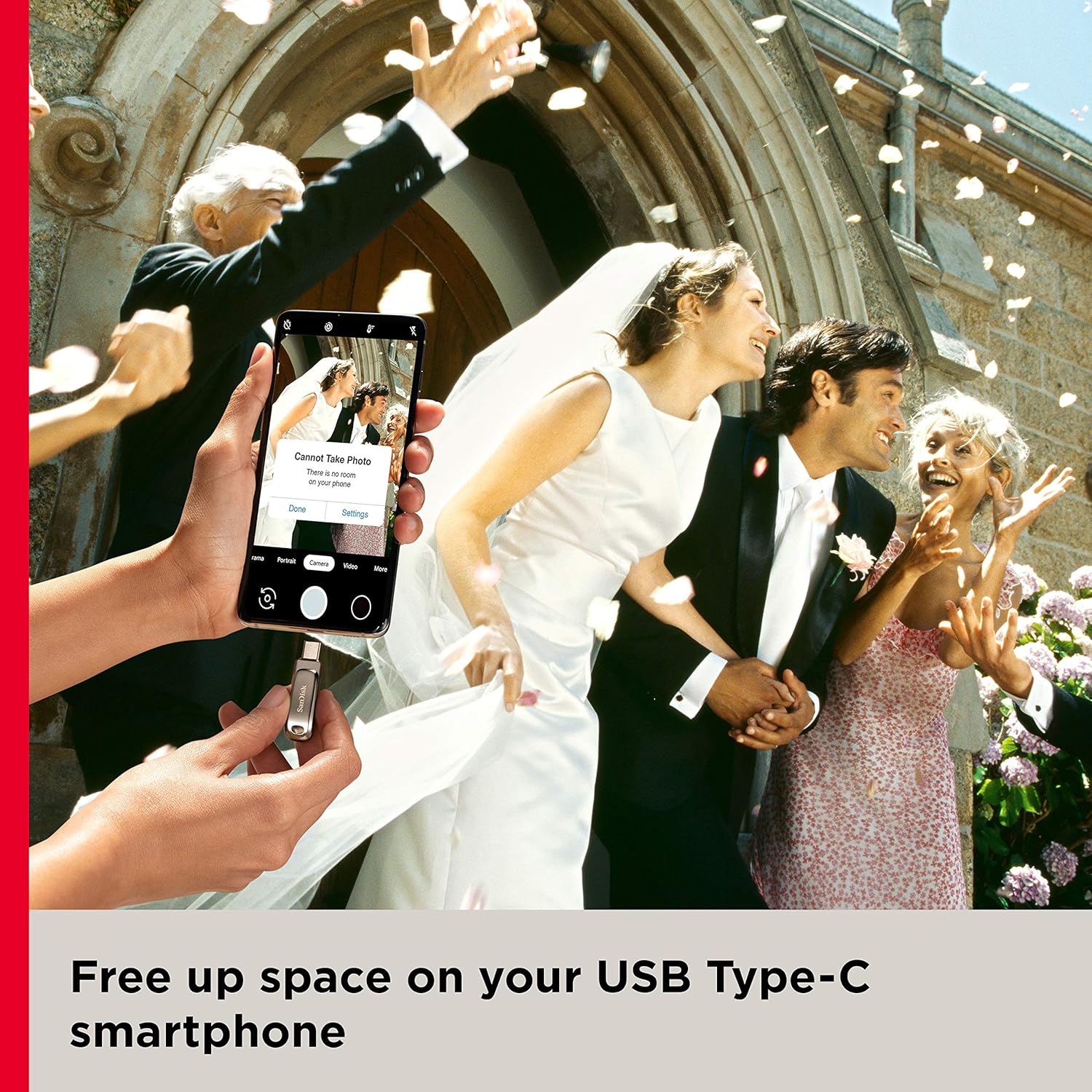 SanDisk Ultra Dual Drive Luxe USB_c Type-C 128GB, OTG, Upto 400MB/S, Pendrive, Silver, 5Y Warranty (SDDDC4-128G-I35)