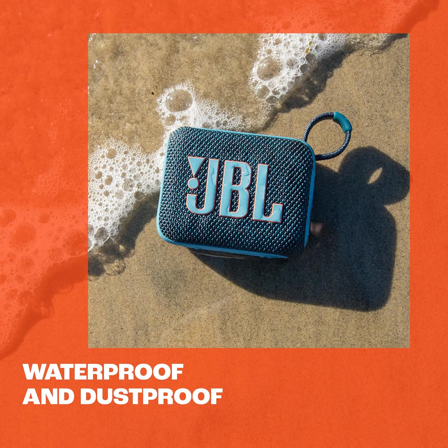 JBL Go 4, Wireless Ultra Portable Bluetooth Speaker, Pro Sound, Vibrant Colors, Water & Dust Proof, Type C (Without Mic, Red)
